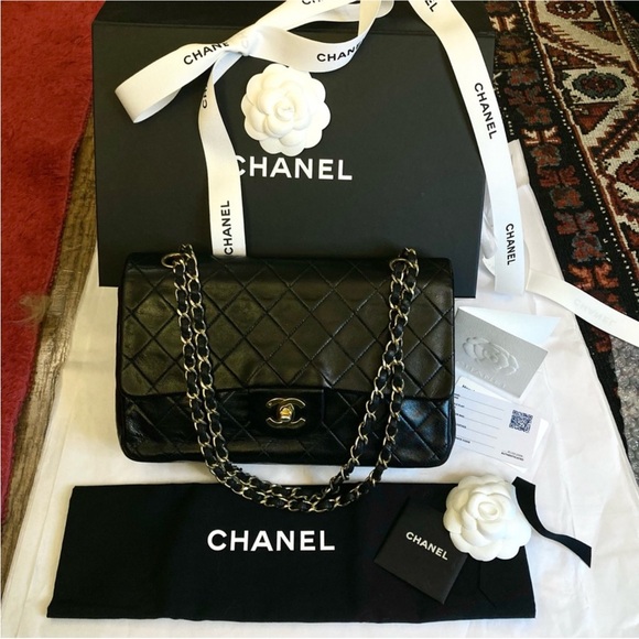 Chanel Vintage Classic Double Flap Lambskin Leather Shoulder Bag - Picture 16 of 16